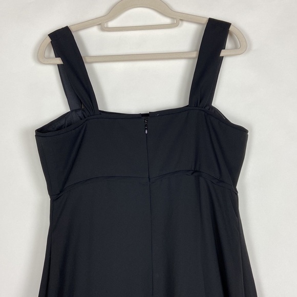 Davids Bridal 8534 Long Flowy Black Strapless Dress Bridesmaid Dress Cocktail - Picture 12 of 16